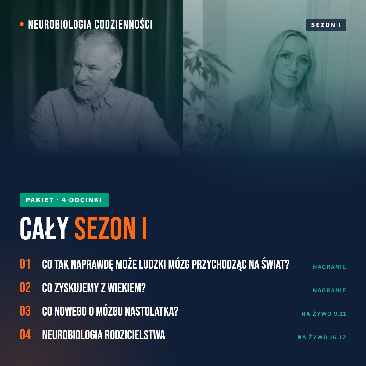 Neurobiologia codzienności, Sezon I: pakiet 4 odcinków